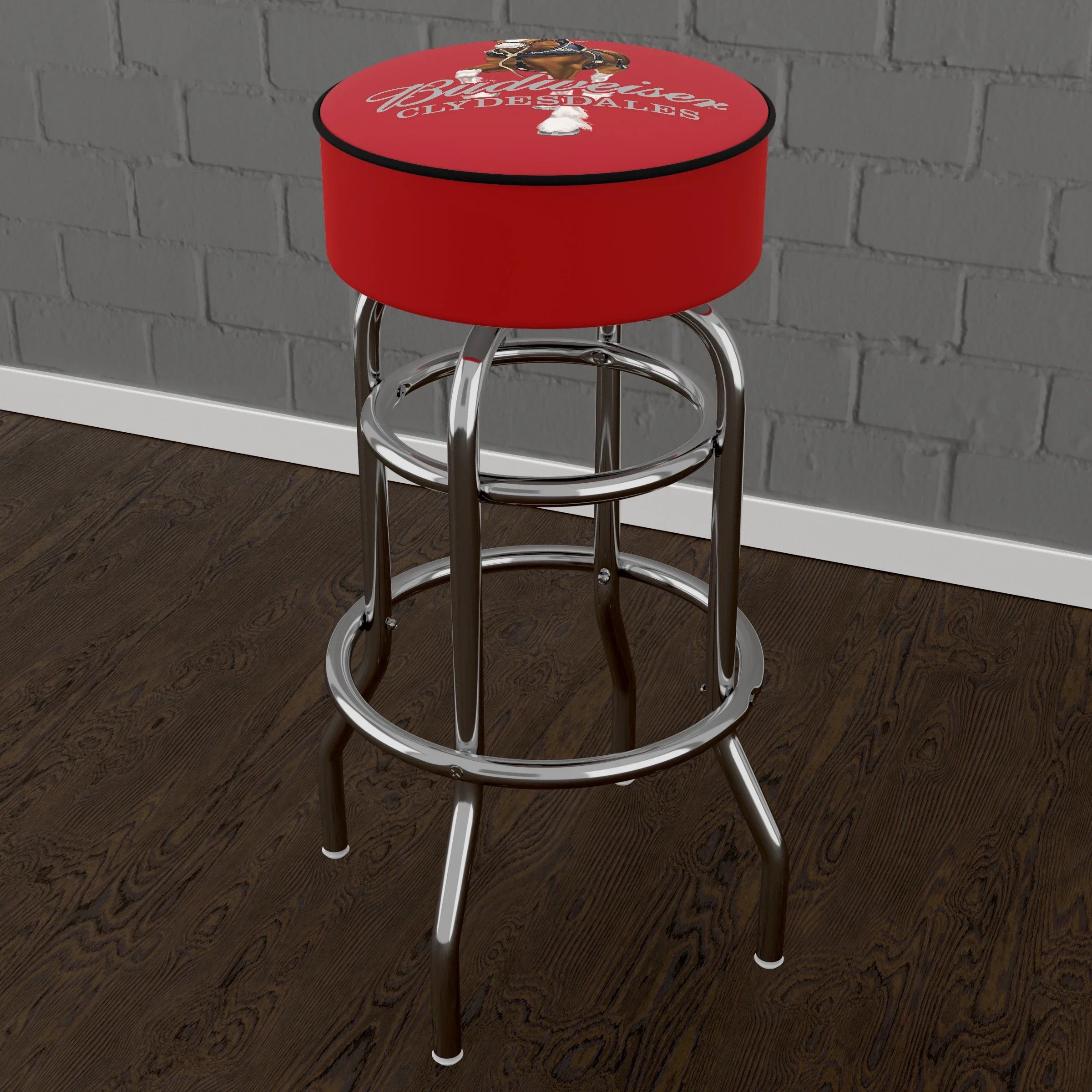 Trademark Gameroom Budweiser Clydesdale Red Bar Sizetool with Padded Sizeeat