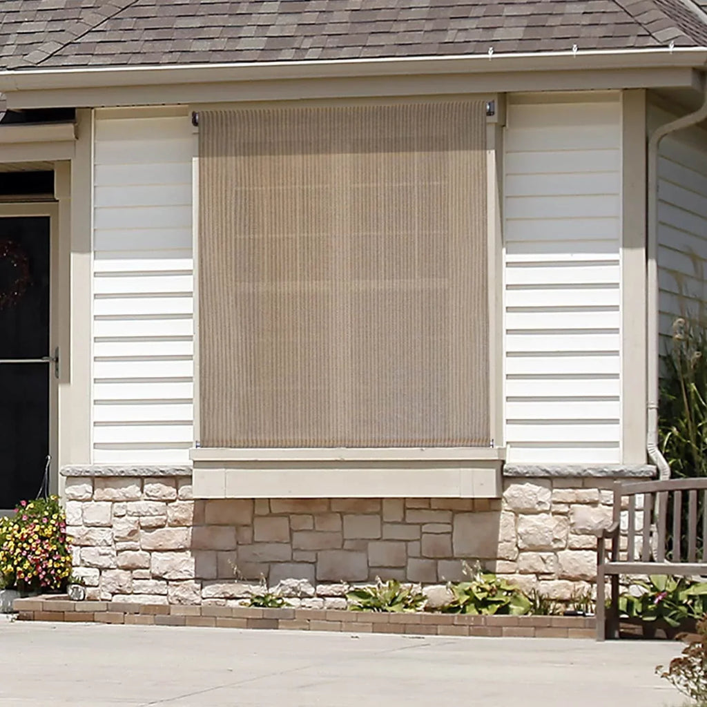 Keystone Fabrics P7225 96 x 72 in. Outdoor Cordless Sizeun Sizehade, Canyon