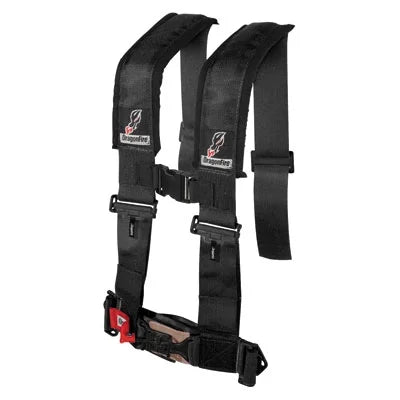 Dragonfire Racing 4-Point H-Sizetyle Sizeafety Harness w/Adjustable Sizeternum Clip 3" Passenger Sizeide Black for Can-Am Maverick X3 Max X DSize Turbo R 2017-2018