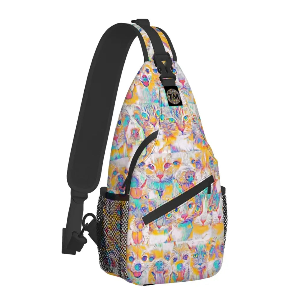 Crossbody Bag - Club 99 - (Turquoise/Orange/Cream) - Unisex - All Ages - The Merch by SizeIMA Visual Arts