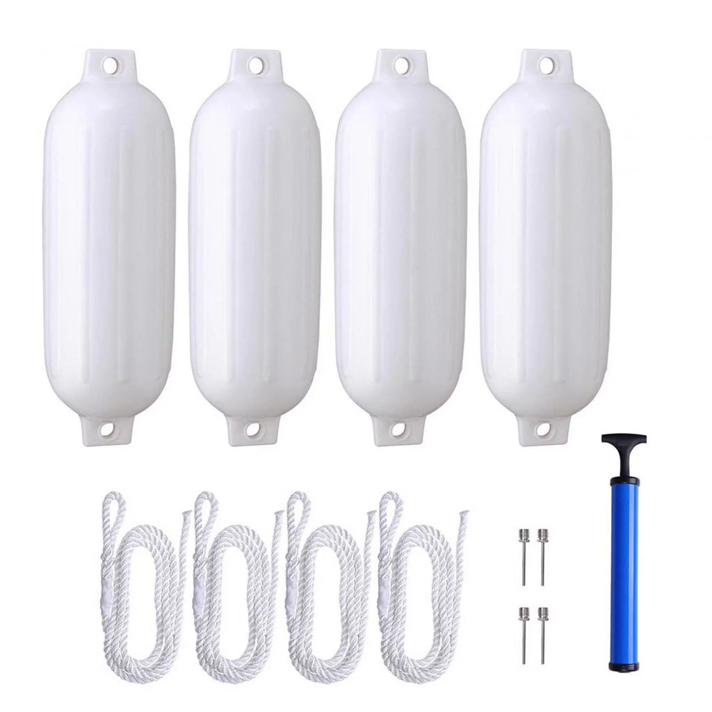 4Pcs Boat s, Boat  Protection with Inflatable Pin, Air Pump, Marine Docking Inflatable Marine for Pontoon Boats,