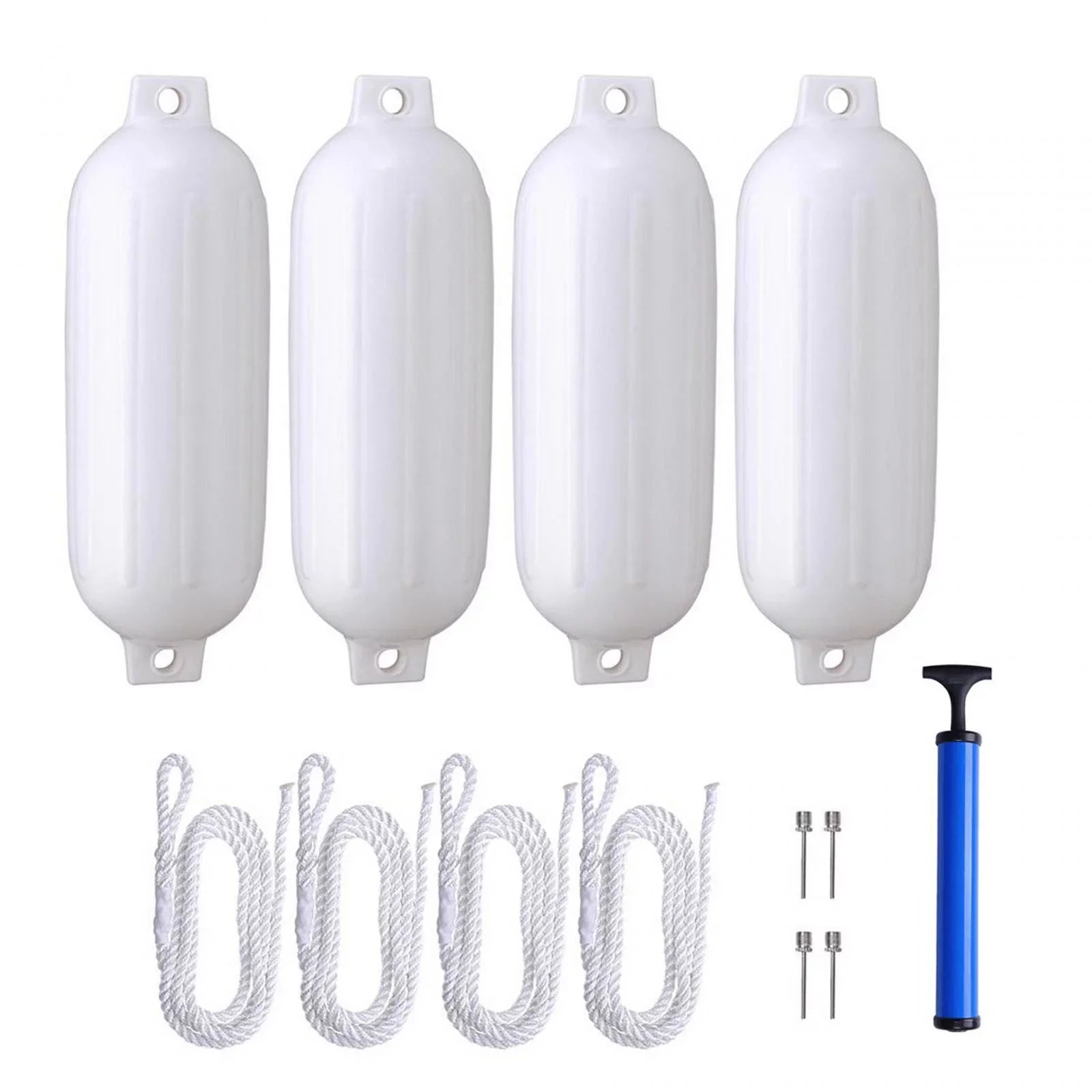 4Pcs Boat s, Boat  Protection with Inflatable Pin, Air Pump, Marine Docking Inflatable Marine for Pontoon Boats,