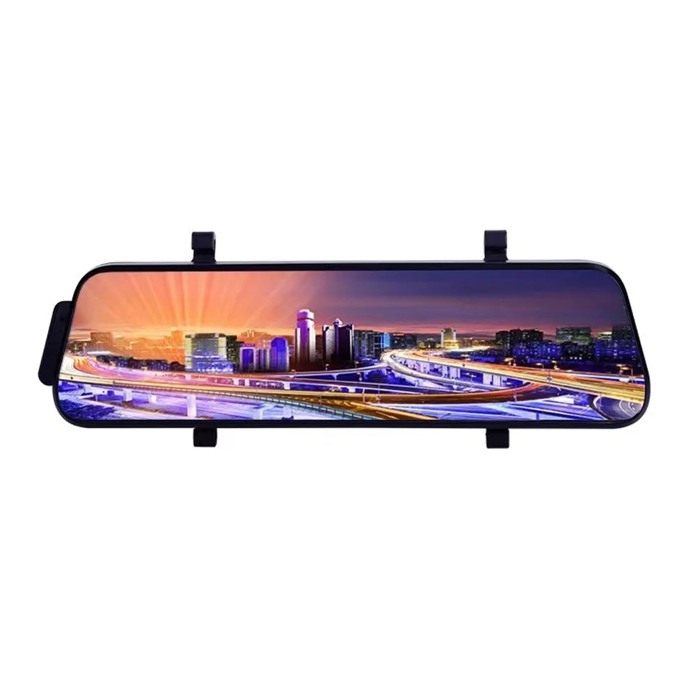 9.66 Inch Touchscreen Dual Camera DVR Dash Cam - 1080P Front & Rear Driving Recorder - Wide Angle Sizeupport, Night-Vision, Parking Monitor, Motion Detection - Collision Locking Loop