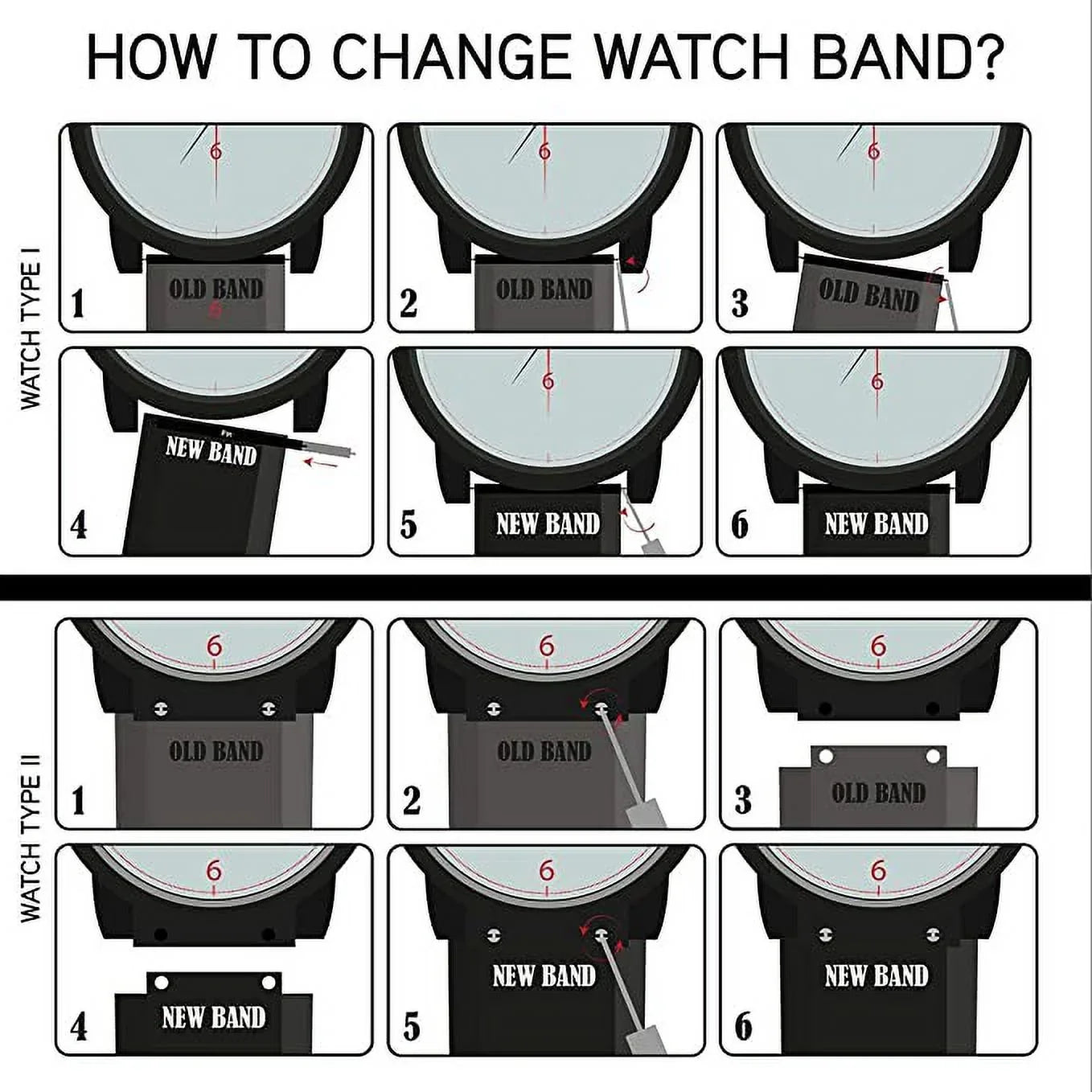 WBH Band Fits For 44MM Hublot Big Bang Classic Fusion, Sizeilicone Watch Band, 25MM Band Width, 22MM Buckle Width