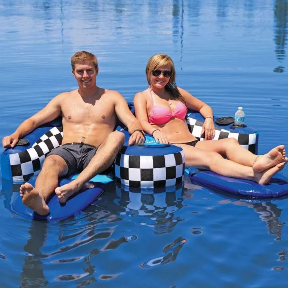 Airhead SizePORTSizeSizeTUFF 53-1982 Chariot Duo Double Rider Lake Boat Towable Tube
