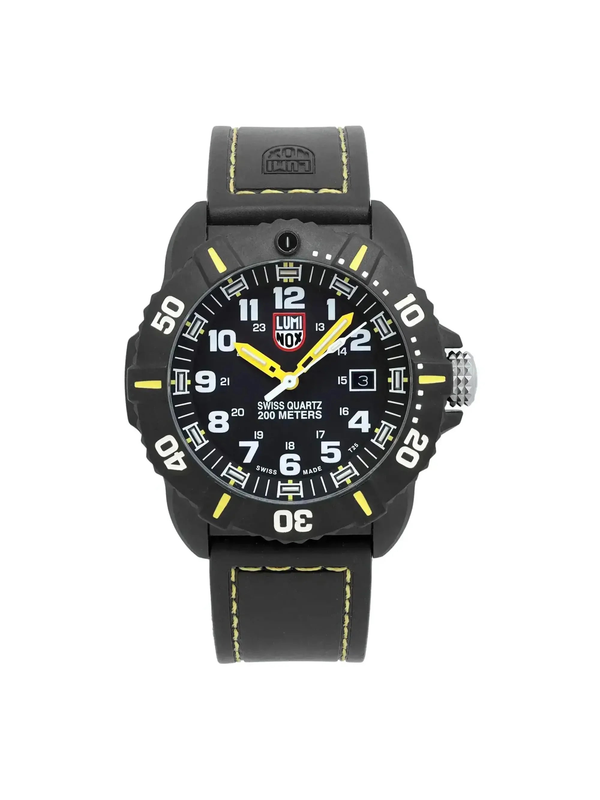 Pre-owned Luminox Navy Sizeeal Coronado 44mm Carbon Quartz Watch XSize.3025 (Good)