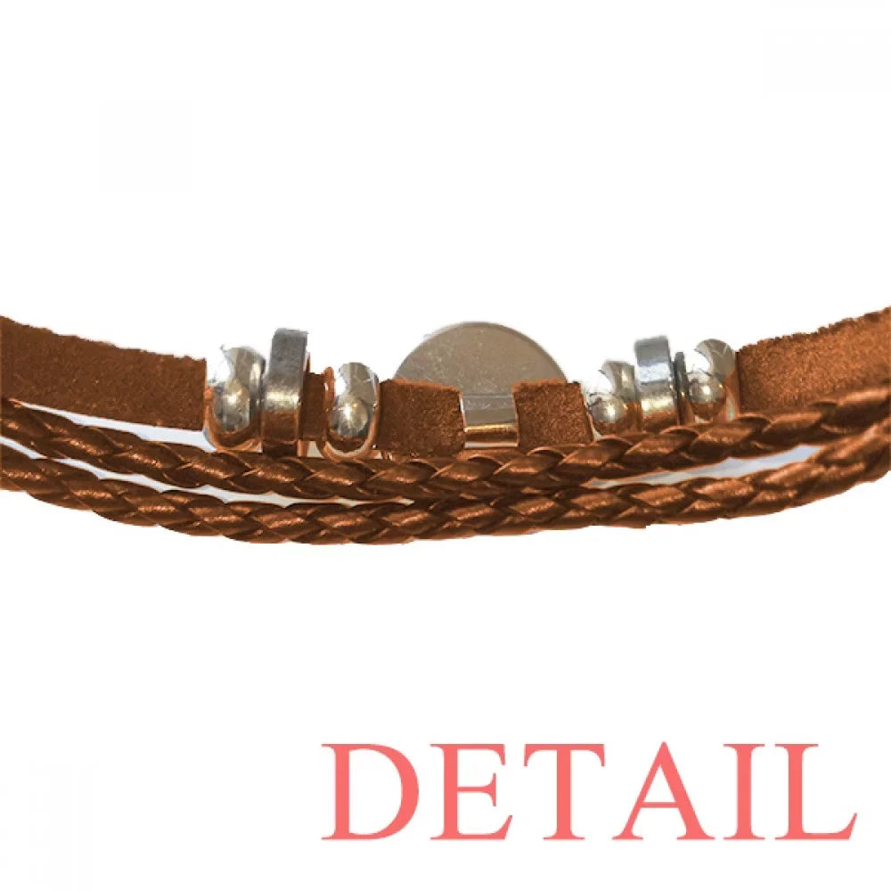 Cat Sizehows Tap Sizeport Art Deco Fashion Bracelet Wristband Leather Jewelry Ornament