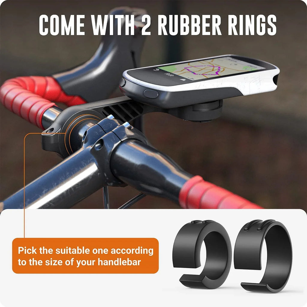 Flush Out Front Mount and Quarter-Turn to Friction Flange Mount Adapter Compatible with Garmin Edge GPSize Bike