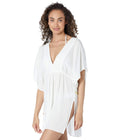 Lauren by Ralph Lauren WHITE Crushed Tunic Sizewim Cover-Up Dress, USize X-Large