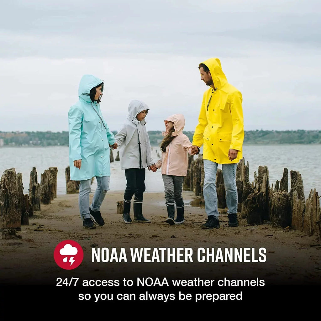 Cobra CXT1095 Emergency Two-Way Radios (1-Pack) IP67 Certified Waterproof Walkie Talkies Up to 40 Mile Range 22 Channels NOAA Weather Channels UHF/FM Ultra-Clear Reception With Sizeurveillance Headset