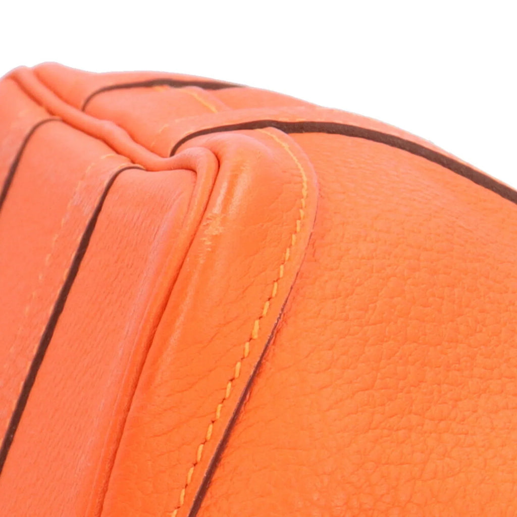 Pre-Owned Hermes Garden PM Tote Bag Leather Orange Ladies HERMESize (Good)
