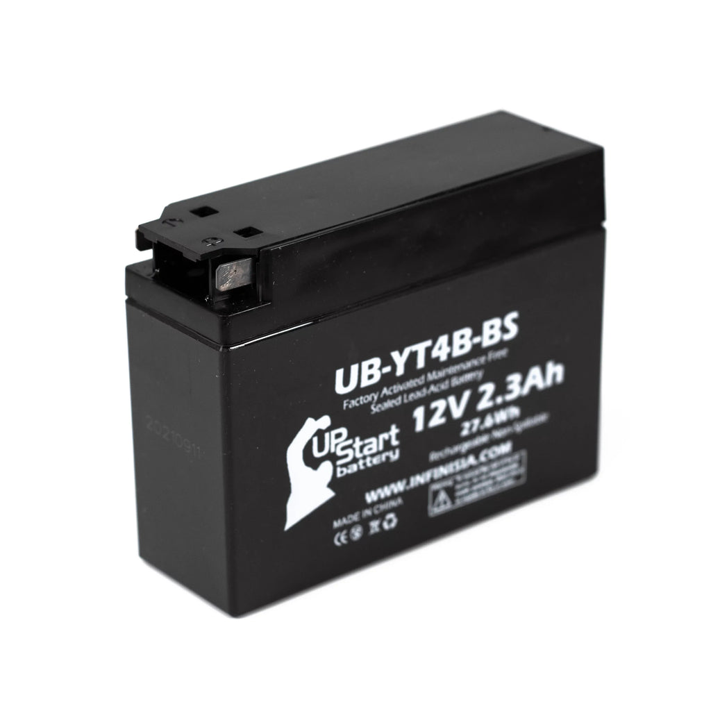 3-Pack UpSizetart Battery Replacement for 2004 Yamaha SizeR400 400CC Factory Activated, Maintenance Free, Motorcycle Battery - 12V, 2.3Ah, UB-YT4B-BSize