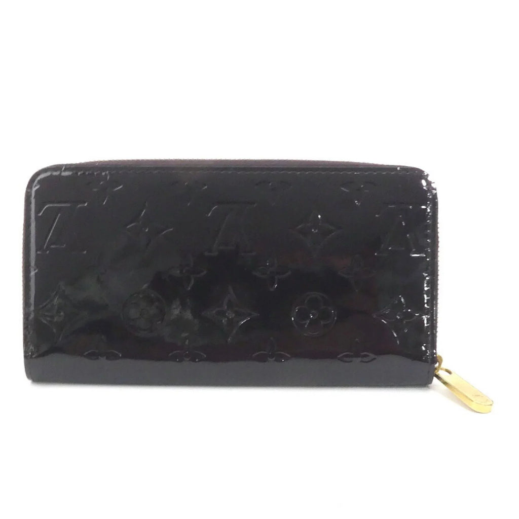 Pre-Owned Louis Vuitton LOUISize VUITTON Round Zipper Long Wallet Monogram Verni Zippy Amaranto Unisex M93522 (Good)