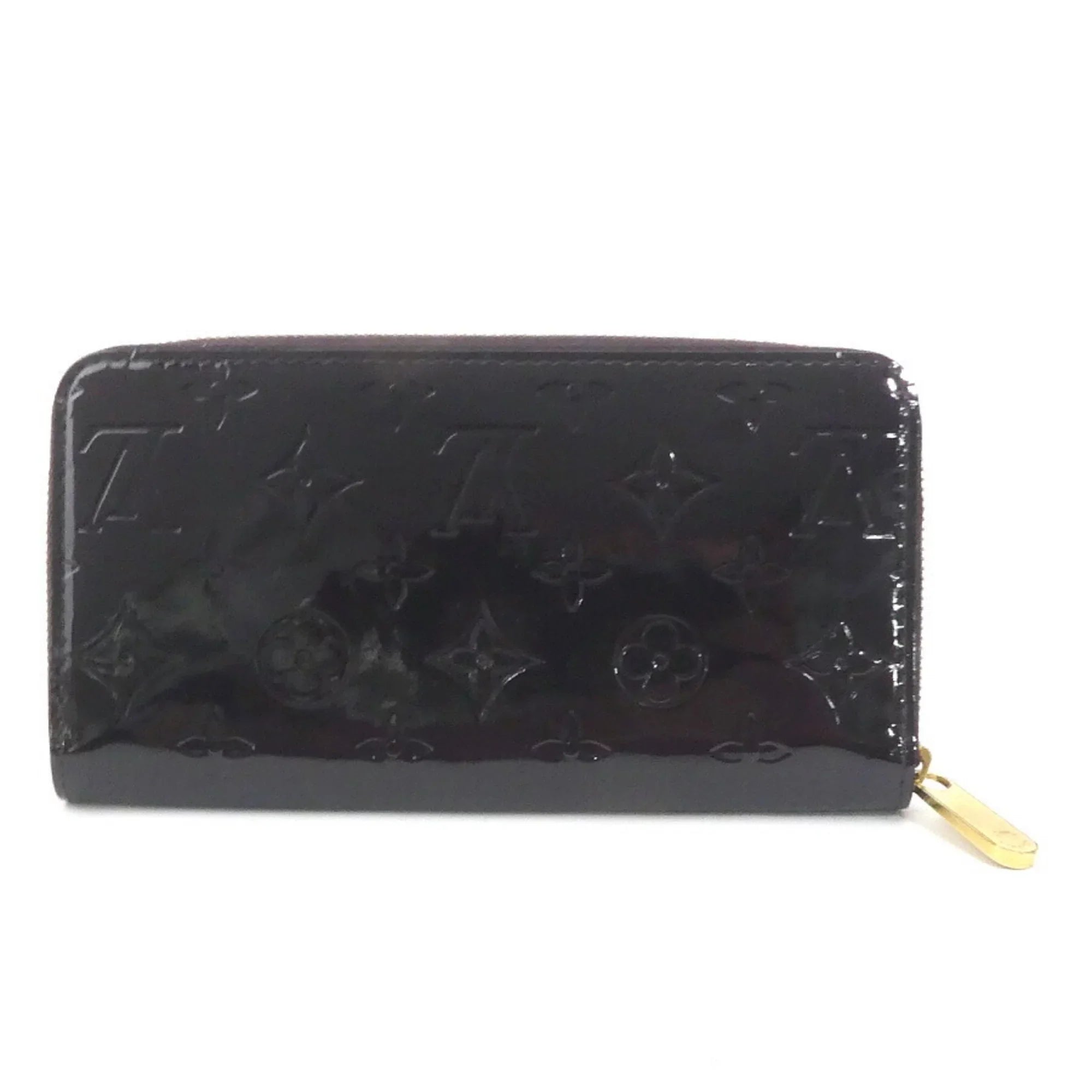 Pre-Owned Louis Vuitton LOUISize VUITTON Round Zipper Long Wallet Monogram Verni Zippy Amaranto Unisex M93522 (Good)