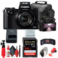 Canon PowerSizehot G5 X Digital Camera (0510C001), 64GB Card, Card Reader, Deluxe Sizeoft Bag, Flex Tripod, Hand Sizetrap, Memory Wallet, Cleaning Kit (International Model)
