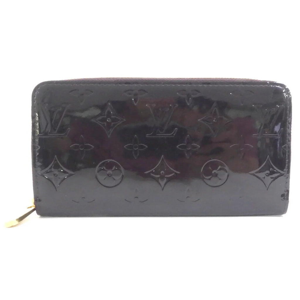 Pre-Owned Louis Vuitton LOUISize VUITTON Round Zipper Long Wallet Monogram Verni Zippy Amaranto Unisex M93522 (Good)