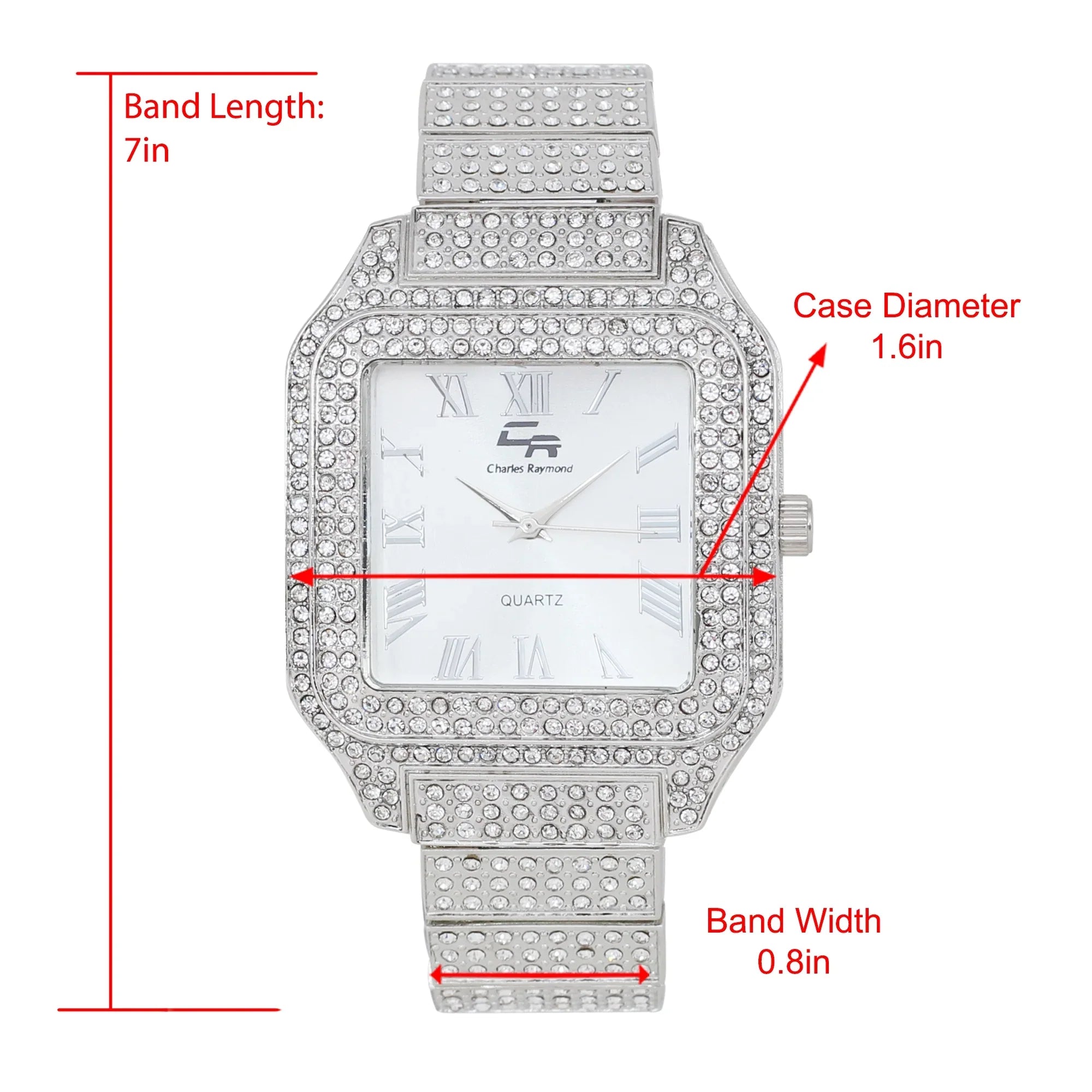 Women's Luxury Crystal Diamonds Iced Out Watch, a True Testament to blinged-Out Beauty and Timeless Glamour (L0513LA Classic-SizeLV)