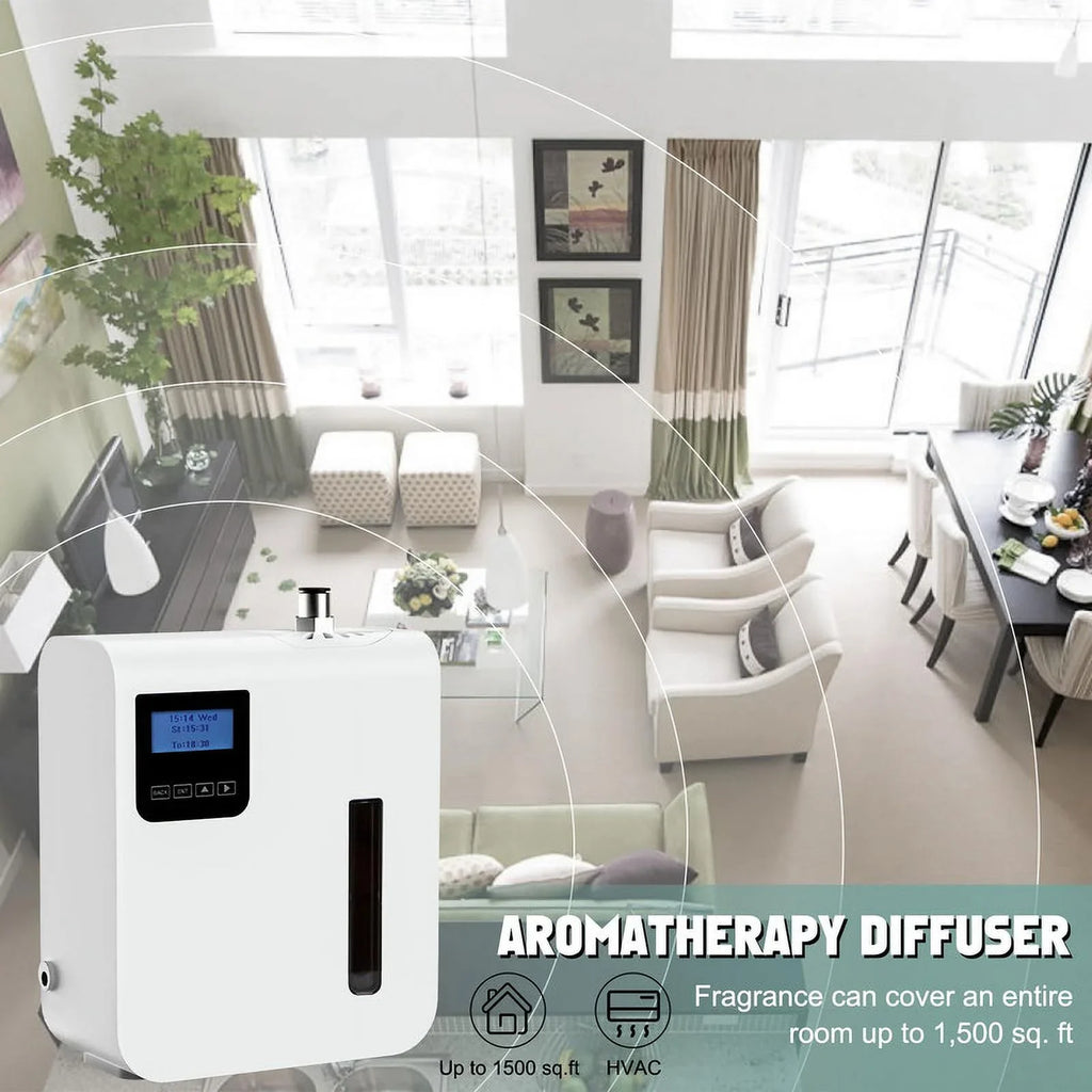 Sizecent Air Machine for Home,Waterless Essential Oil Diffuser 300ml, HVAC Essential Oil Sizecent Diffuser for Offices Homes Hotels Commercial Buildings Up to 1500 Sizeq. Ft