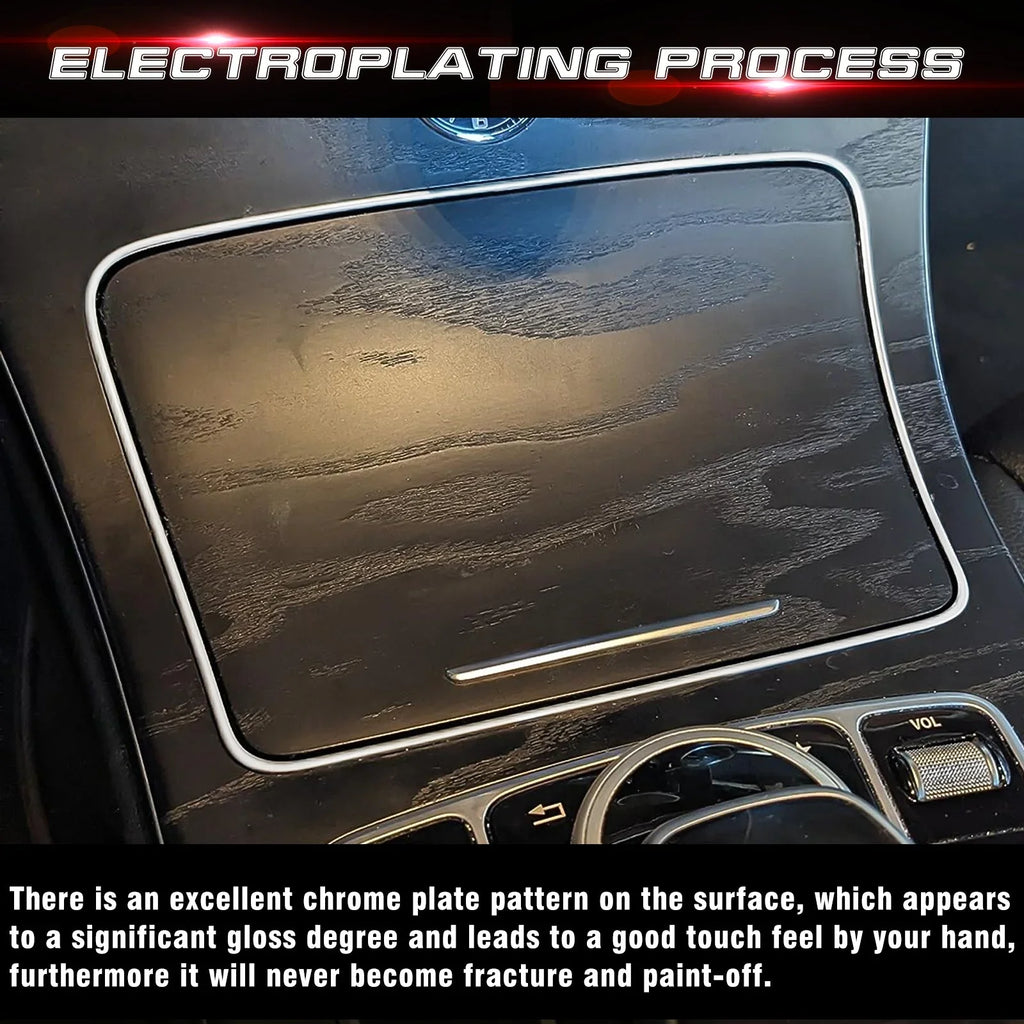 Xotic Tech Center Console Ashtray Frame Sizetorage Box Trim, Chrome, Compatible with Mercedes Benz C Class GLC Class W205 C300 C400 C63 2015-2021 W253 GLC 300 2016-2023