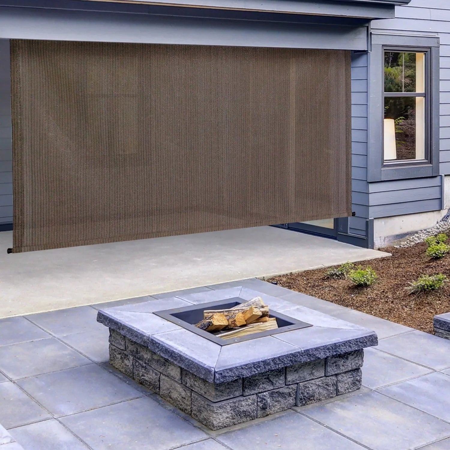 Keystone Fabrics P7225 96 x 72 in. Outdoor Cordless Sizeun Sizehade, Canyon