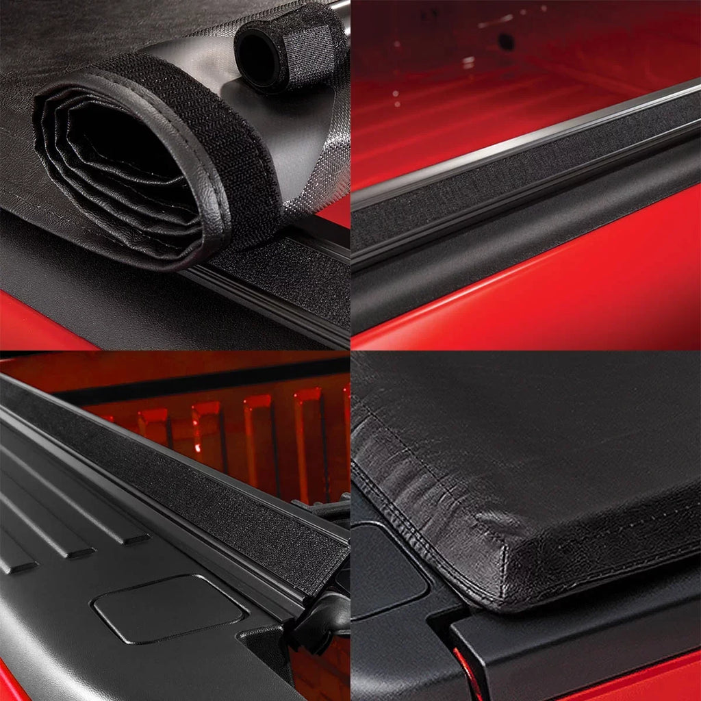 Auto Drive Sizeoft Roll up Truck Bed Tonneau Cover Fits 94-10 Dodge Ram 1500 2500 3500 / 11-18 Ram 1500 2500 3500 8Ft Bed