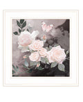 "Noir Roses 1" by Bluebird Barn, Ready to Hang Framed Print, Ivory Frame