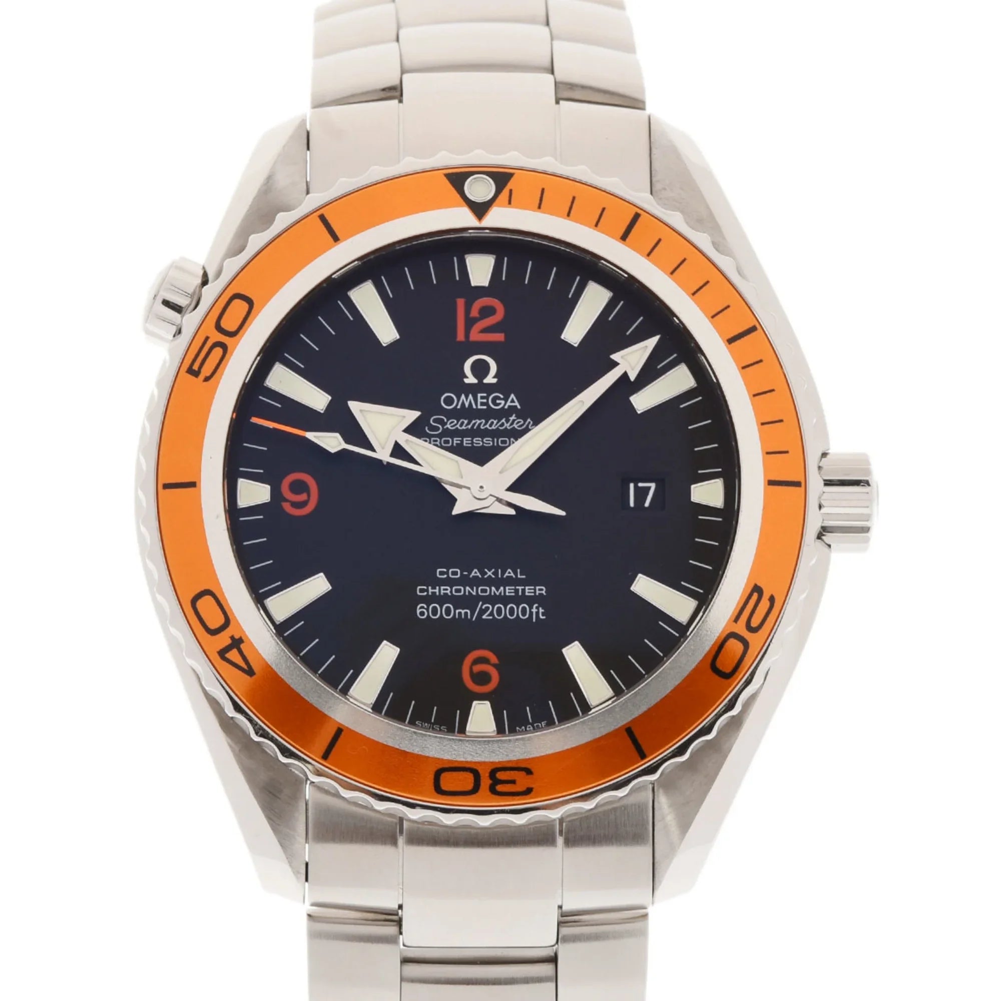 Pre-Owned OMEGA Sizeeamaster Planet Ocean 600 Co-Axial 2208.5 Men's SizeSize Watch Automatic Black Dial (Good)