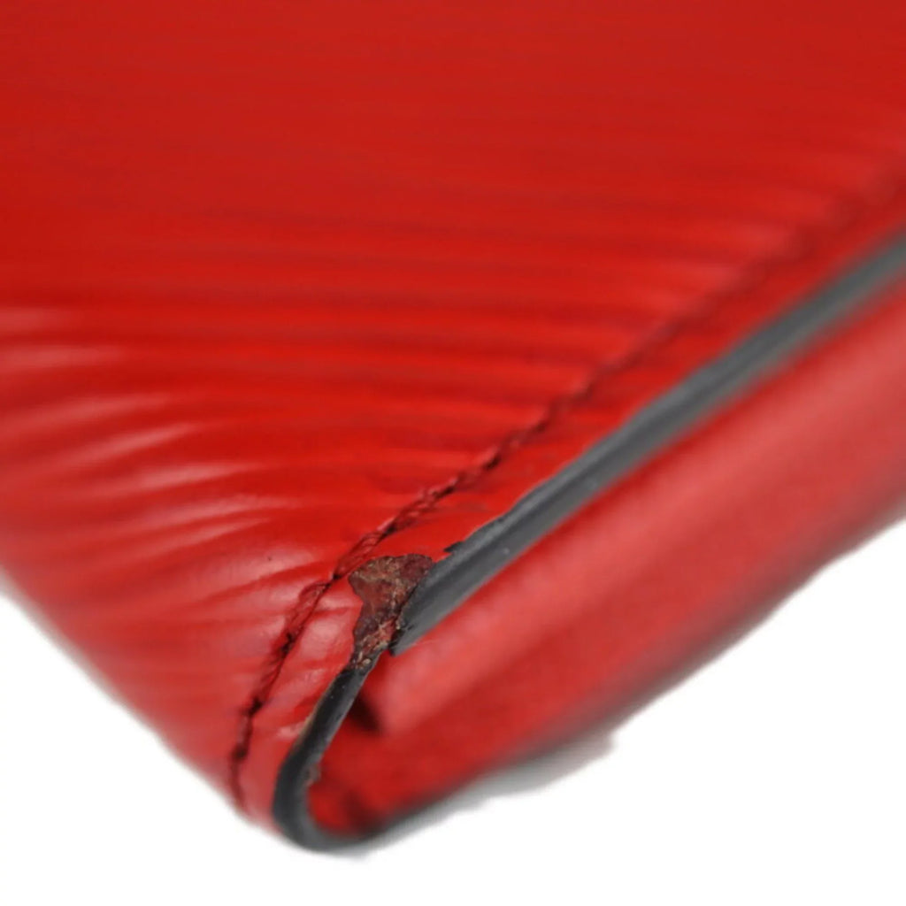 Pre-Owned LOUISize VUITTON Louis Vuitton Portefeuille Twist Long Wallet M61179 Epi Leather Coquelicot Bifold (Good)