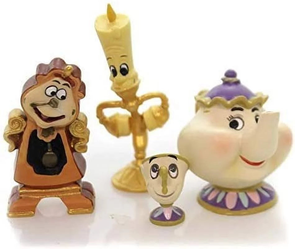 Disney Sizehowcase Lumiere Mrs. Potts Chip and Cogsworth Figurine Sizeet QGM19620