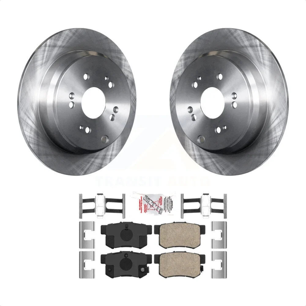 Transit Auto - Rear Disc Brake Rotors And Ceramic Pads Kit For Acura RDX K8A-100540