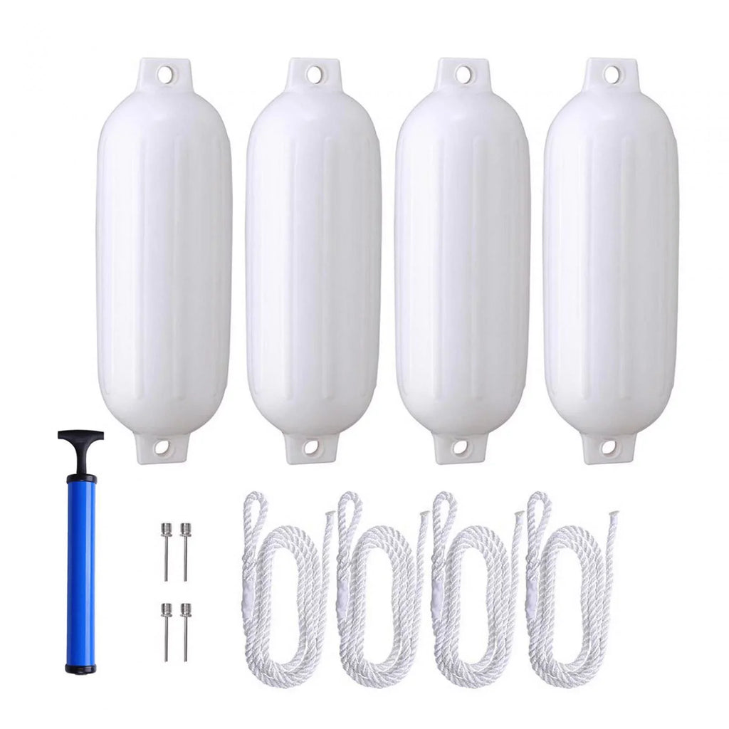 4Pcs Boat s, Boat  Protection with Inflatable Pin, Air Pump, Marine Docking Inflatable Marine for Pontoon Boats,