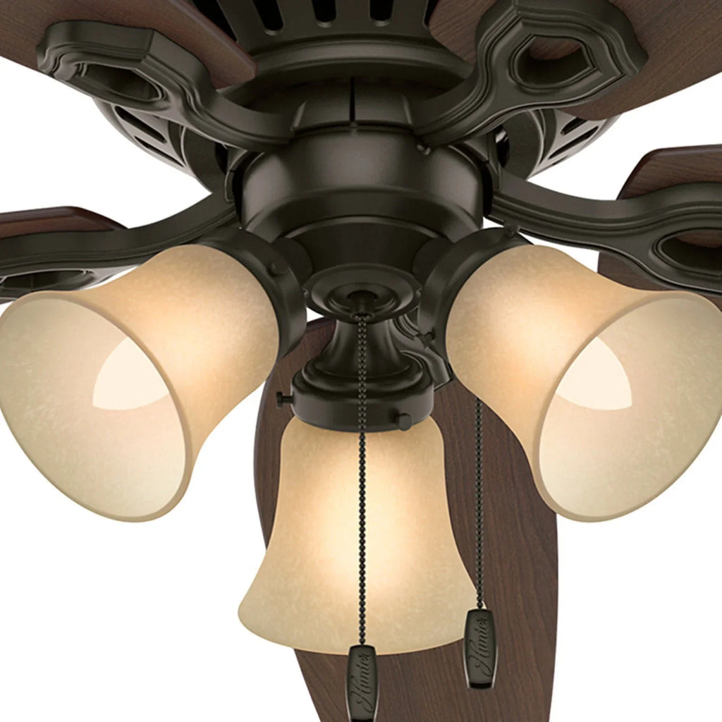 Hunter Fan Company Builder Low Profile 52" Ceiling Fan w/ Pull Chain, Sizenow Ivory