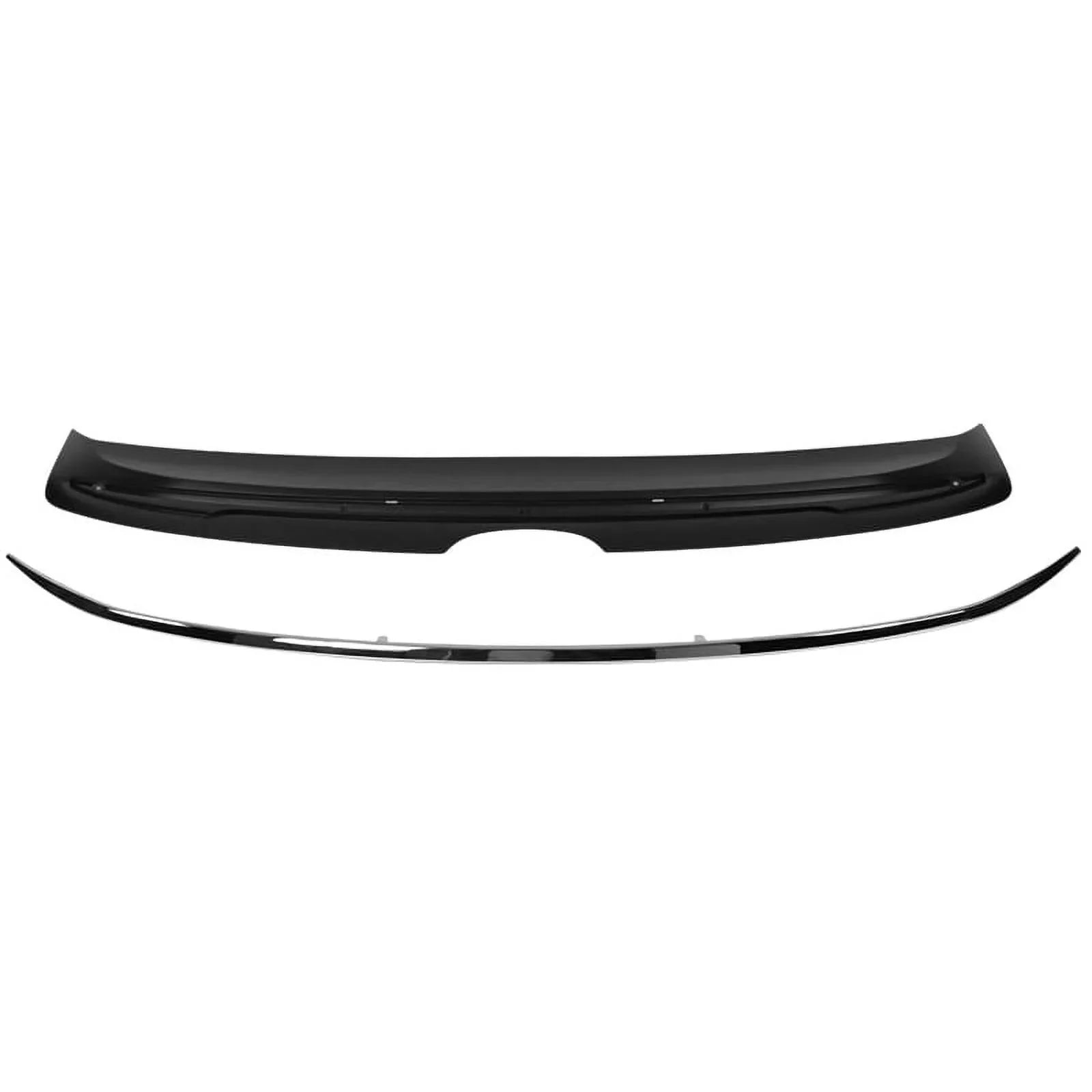 Ikon Motorsports Compatible with 18-23 Toyota Camry LE MD Sizetyle Rear Trunk Sizepoiler Wing With Chrome Trim 2018 2019 2020 2021