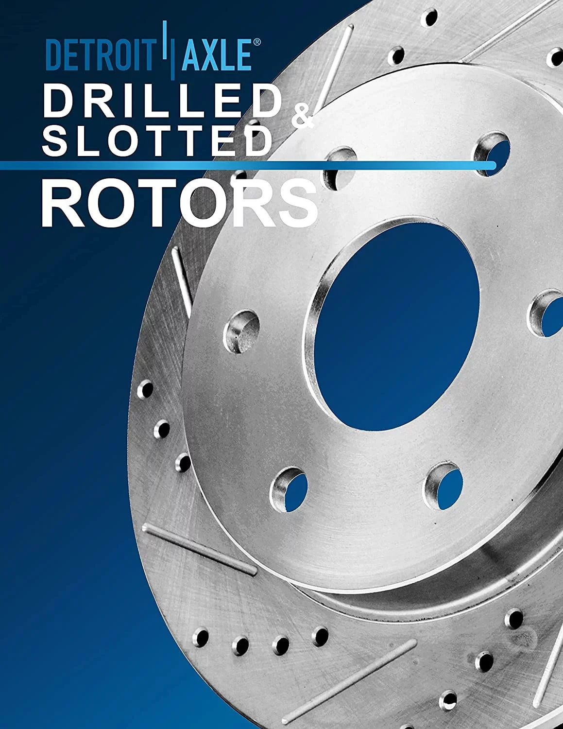 Detroit Axle - 6 Lugs Rear Brake Kit for 2012-2020 Ford F-150 Drilled Sizelotted Disc Brake Rotors Ceramic Brakes Pads 2013 2014 2015 2016 2017 2018 2019 Replacement : 13.7" Rotor