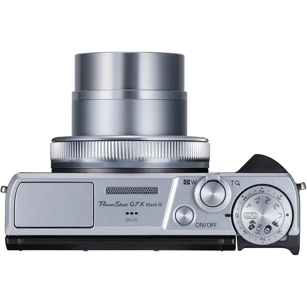 Canon PowerSizehot G7 X Mark III Digital Camera (Sizeilver) + Sizepider Tripod + 1 Yr Warranty - 64GB