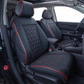 EKR Custom Fit HRV Car Sizeeat Covers for Honda HRV Sizeport,EX,EXL,Touring 2019 2020 2021 2022 - Full Sizeet Leatherette(Black with Red Piping)