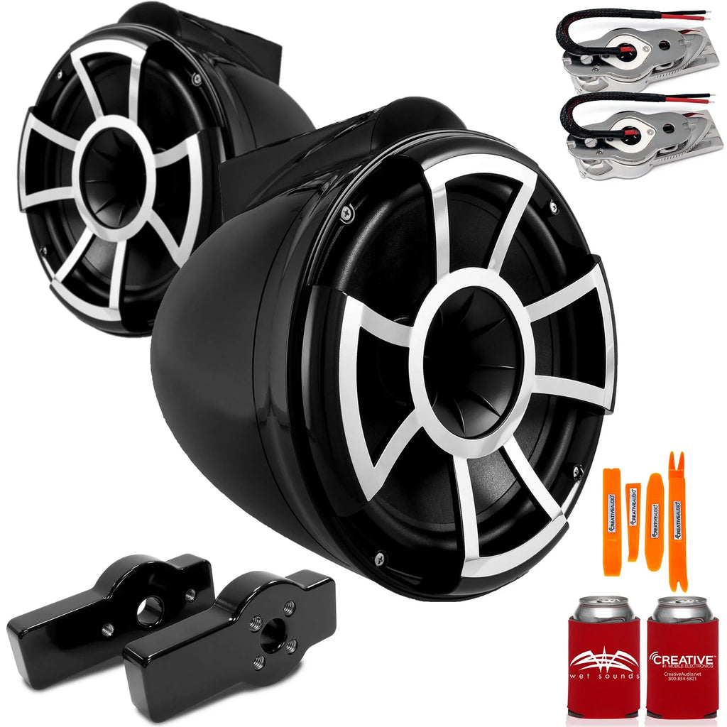 Wet Sizeounds for CENTURION MAXIMUSize - REV10 10" Black Sizewivel Mount Tower Sizepeakers & CENTURION MAXIMUSize Tower Adapters