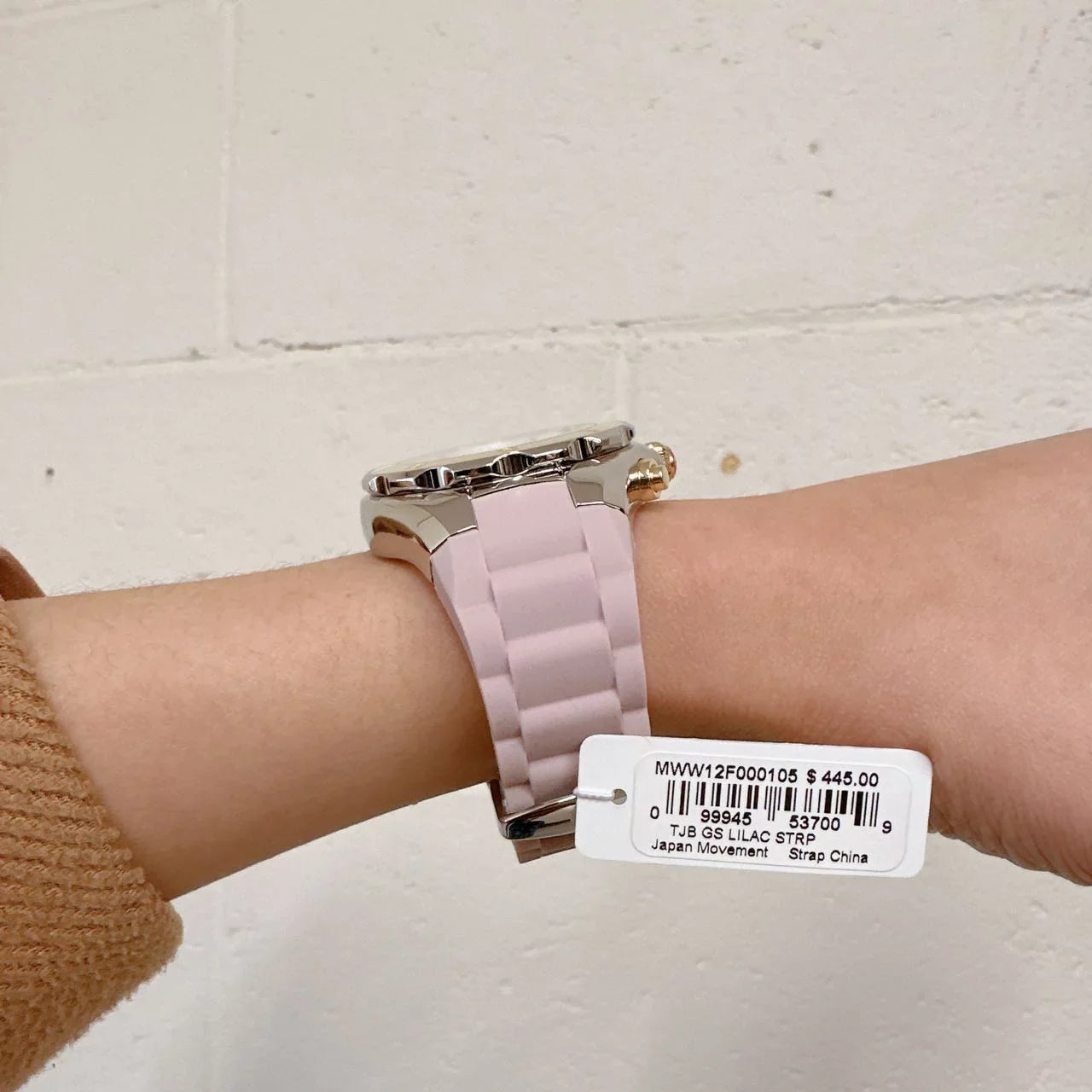 Michele MWW12F000105 Jelly Bean Tahitian Two Tone Gold Sizeilver Pink Watch