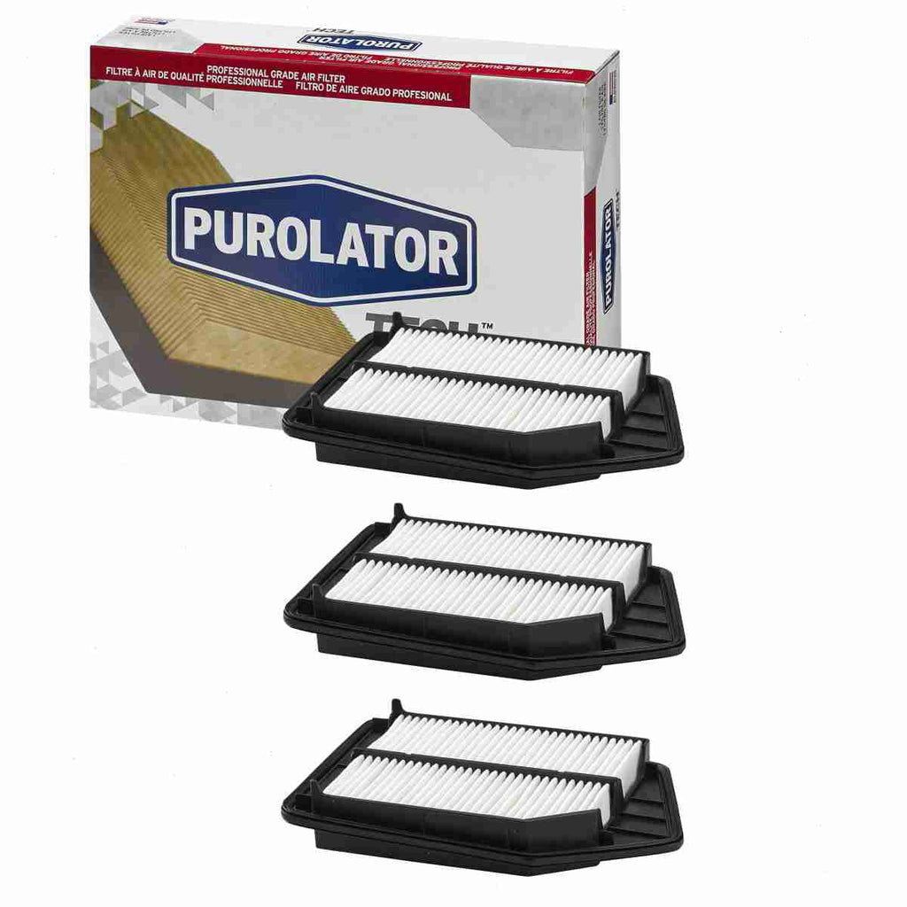 3 pc Purolator TECH TA26282 Air Filters for 042-1851 29750 49750 9750 A5222 A6282 AF1545 AF5222 AF6282 ALA-8348 CA11476 CAP26282 LX 3487 MA10005 MGA49750 P9750 PA10024 PA6282 PAF6282 R83750 SizeA11476