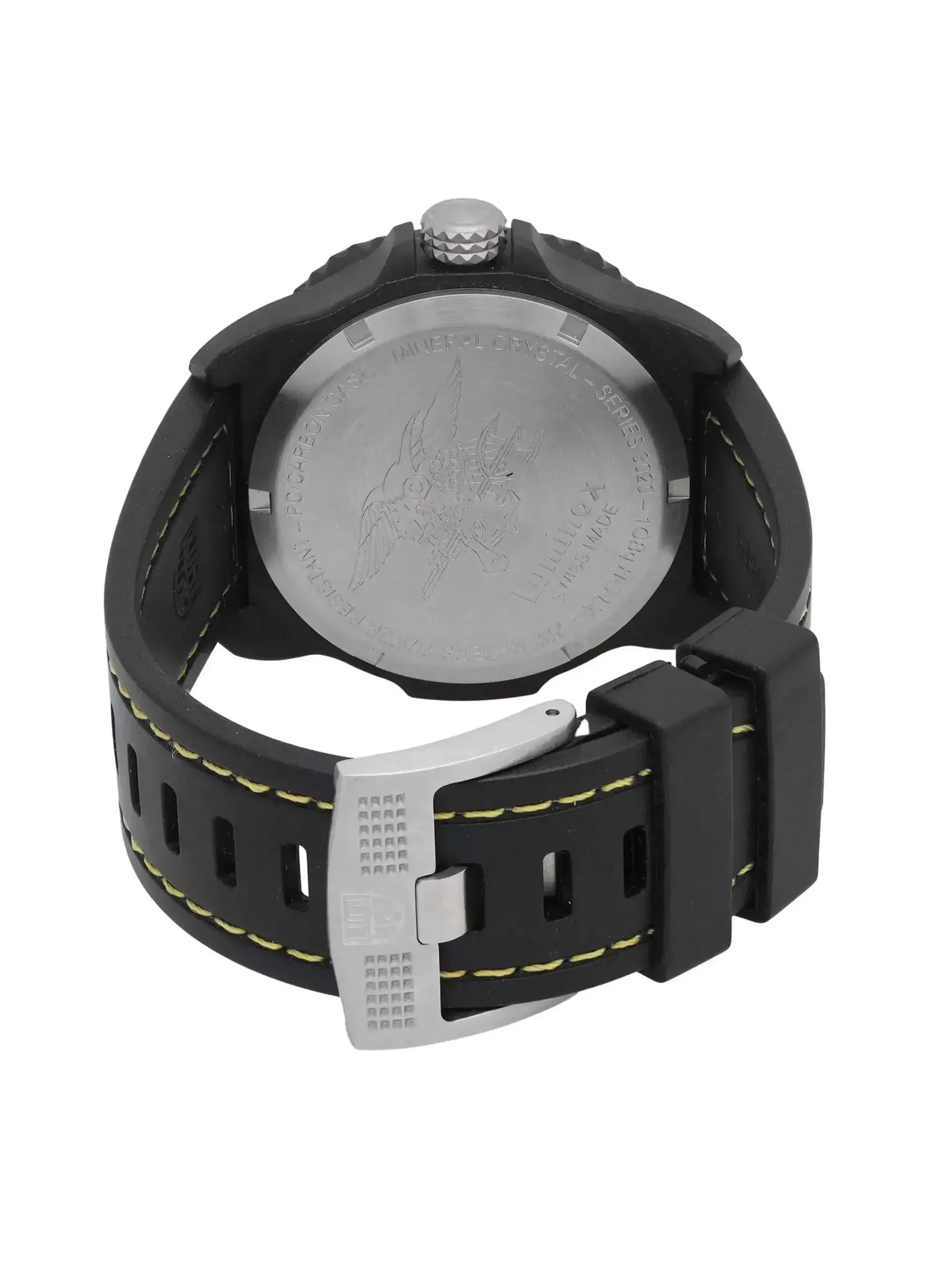 Pre-owned Luminox Navy Sizeeal Coronado 44mm Carbon Quartz Watch XSize.3025 (Good)