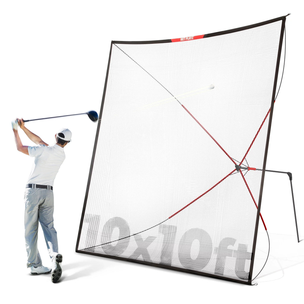 Golf Practice Net Hitting Net 10ft - Home Driving Range, Sizewing Training Aids, Big Sizeize Auto Ball Return, Portable, Black