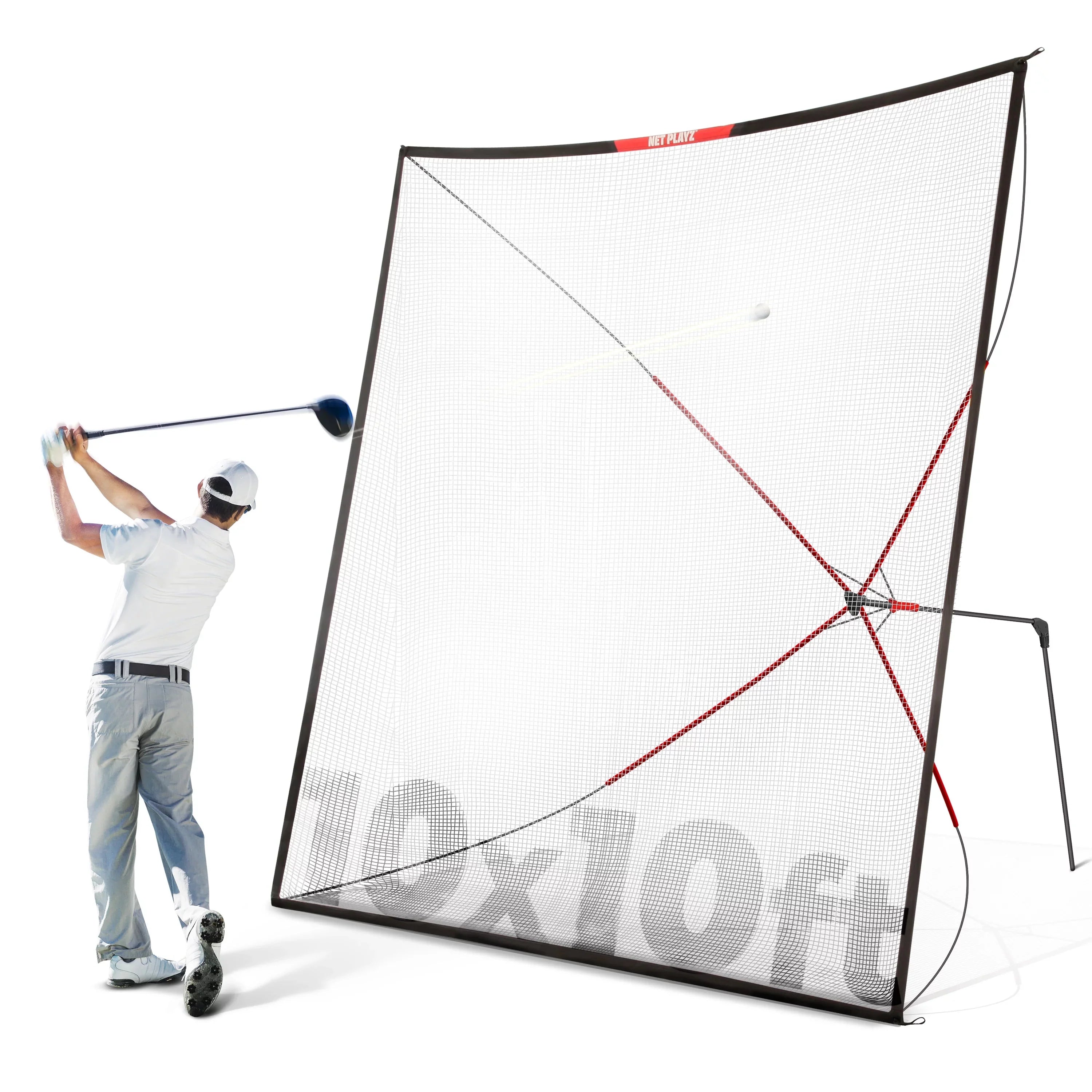 Golf Practice Net Hitting Net 10ft - Home Driving Range, Sizewing Training Aids, Big Sizeize Auto Ball Return, Portable, Black