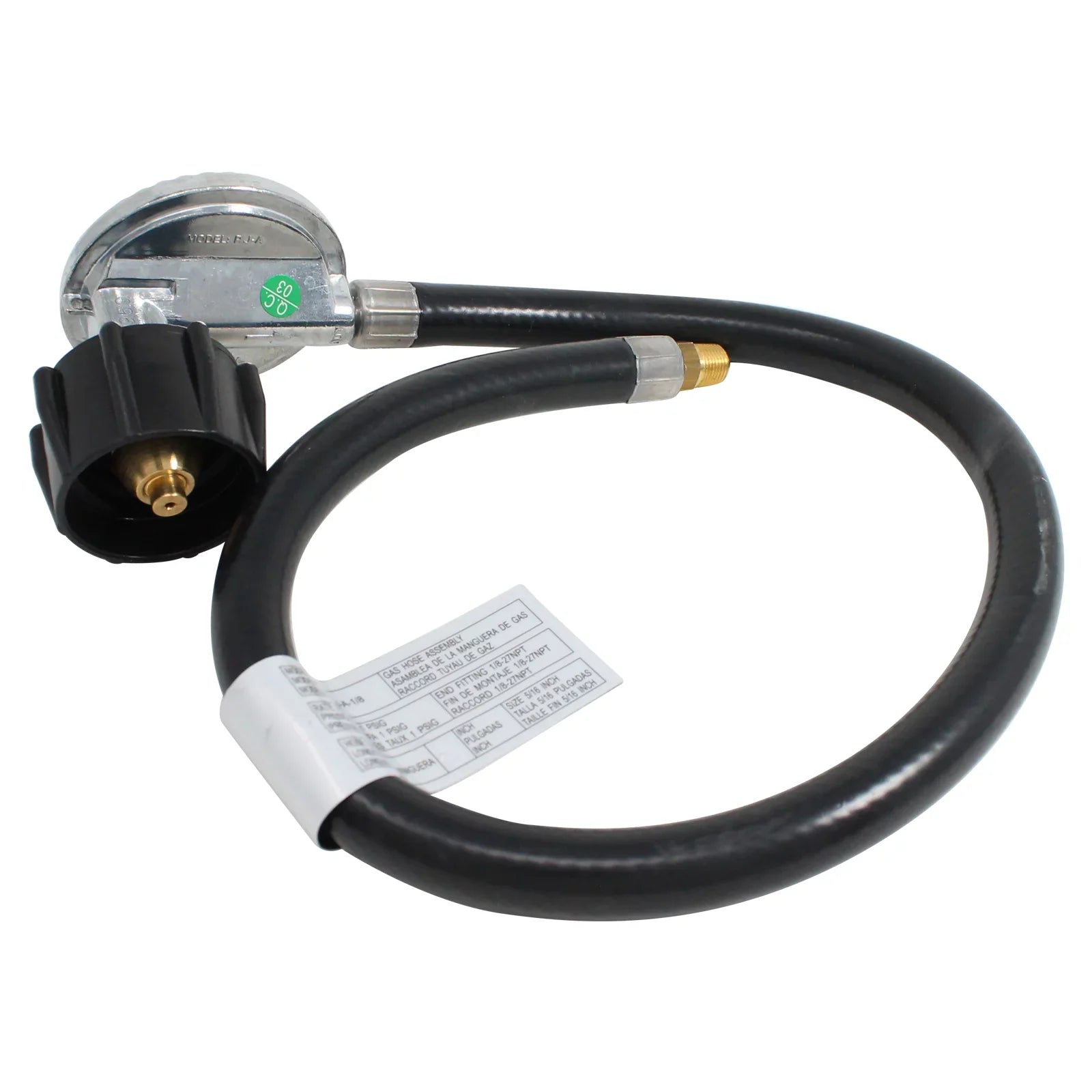 BBQ Gas Grill Propane Regulator Hose Replacement Parts for Weber 231701 - Compatible Barbeque 21" Hose And Regulator With 1/8 NPT Male Thread With QCC1 Connection