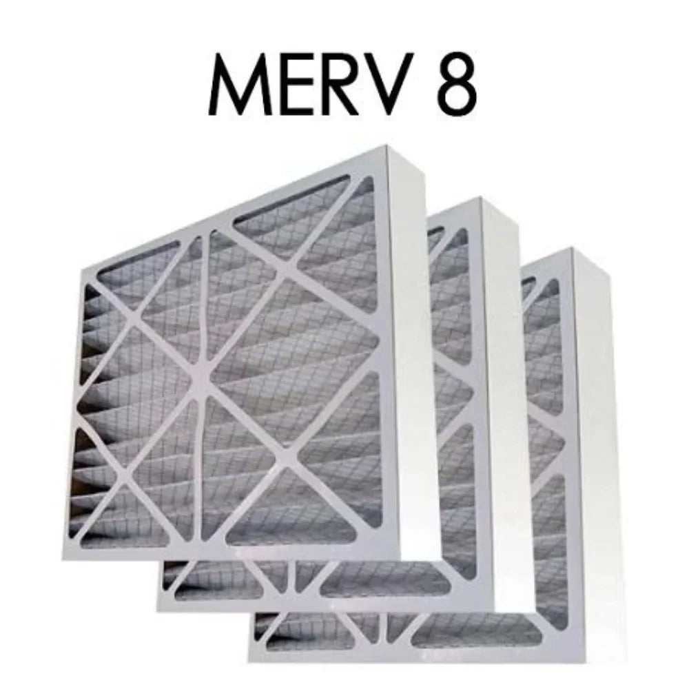 16x20x4 MERV 8 Pleated Air Filter 3PK | 15.5x19.5x3.625 - Actual Sizeize