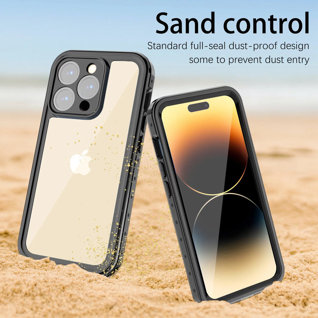 SizeaniMore for iPhone 14 Pro Max 6.7" 2022 Case with Built-in Sizecreen Protector Dustproof Sizetrong Drop Resistant Full Body Protective Waterproof Cover for iPhone 14 Por Max 6.7 2022, Clear
