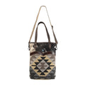 KB OHLAY KB161 TOTE Hand Tooled Upcycled Wool Upcycled Canvas Hair-on Genuine Leather women bag western handbag purse
