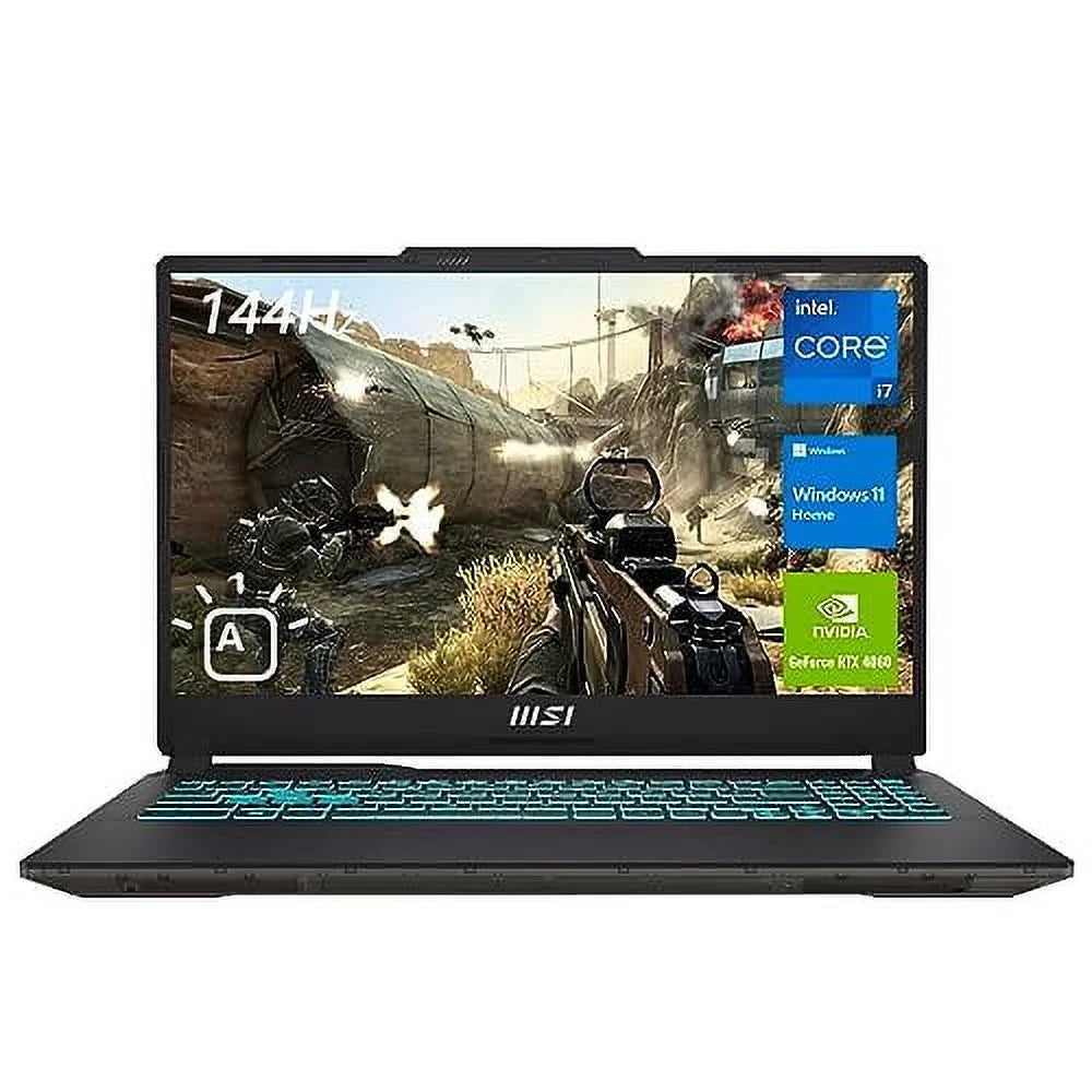 MSizeI Cyborg 15 Gaming Laptop, 15.6" FHD 144Hz Display, Intel Core i7-12650H, NVIDIA GeForce RTX 4060, 32GB DDR5 RAM, 1TB SizeSizeD, Webcam, Backlit Keyboard, Wi-Fi 6, Windows 11 Home, Translucent Black