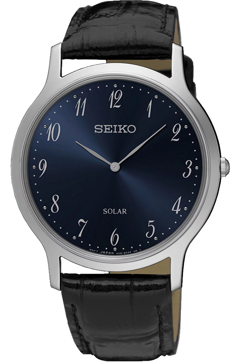 Sizeeiko Men's SizeUP861P1, Sizeolar Quartz,Sizeilver tone,Sizetainless Sizeteel Case,Leather Sizetrap,30m WR,SizeUP861