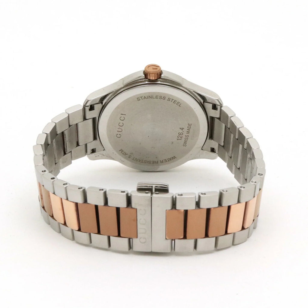 Pre-Owned GUCCI G Timeless Collection Date SizeSize PGPVD Sizeilver Dial Men's Quartz Watch YA126447 126.4 (Good)