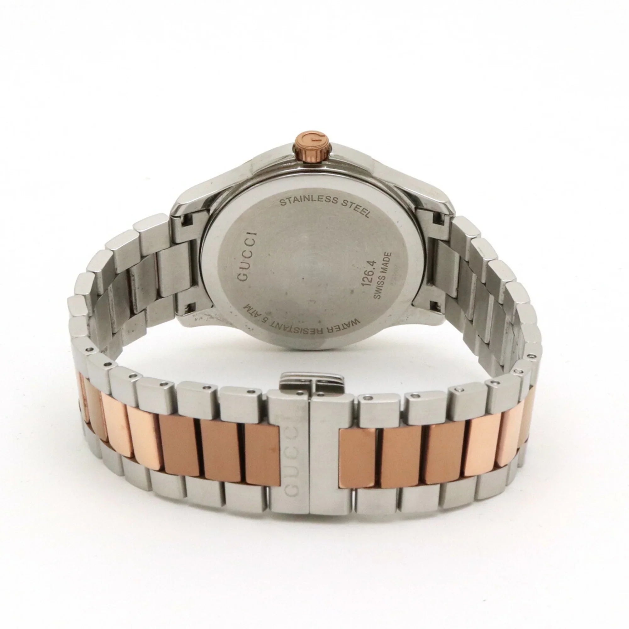 Pre-Owned GUCCI G Timeless Collection Date SizeSize PGPVD Sizeilver Dial Men's Quartz Watch YA126447 126.4 (Good)